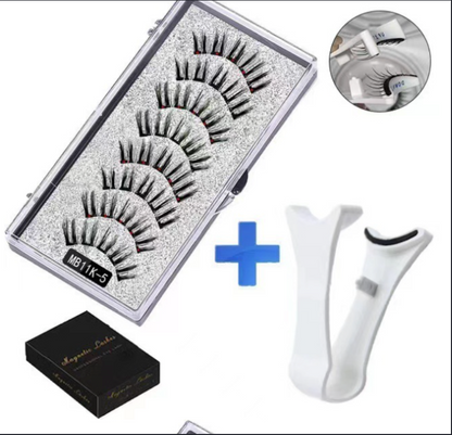 5 Pairs Magnetic Tweezers with 3D Mink Lash Curler